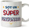 MUGFFINS Tazas para FUNCIONARIO hombre - En Español - Soy Súper - 11 oz / 330 ml - Regalo original y divertido