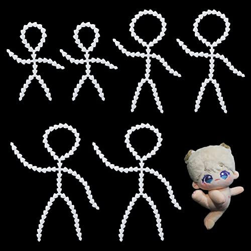 PandaHall 6 Stück Körpergelenkskelett 3 Stil Kunststoff-Actionfigur Bewegliches Skelett Puppenkörper Figurenrahmen Ganzkörpermodell Für Die Herstellung von Teddybären DIY-Handwerk Zubehör