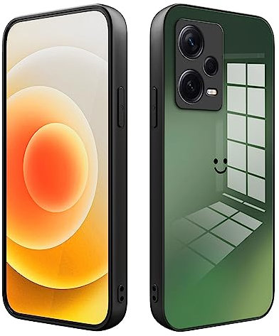 XINYEXIN Funda para Xiaomi Redmi Note 12 Pro 5G Case con Vidrio Degradado, Moda Ultra Delgado Antichoque y Antiarañazos Protectora Carcasa - Verde