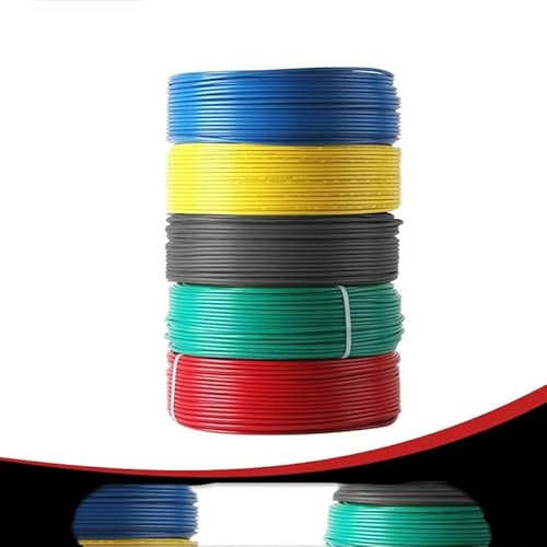 cavo elettrico BV Hard Wire Single Core 20/19/18/16/14/12/10/8 AWG Rame solido PVC Cablaggio domestico Cavo elettrico fisso ignifugo (Color : Black, Size : 5M_8 AWG - 10MM2)