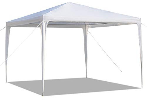 3 x 3 m Garden Pop Up Gazebo, Heave Duty Party Wedding Tent Marquee, Water Resistant Awning Canopy With Sidewalls, Windows (NO Side)