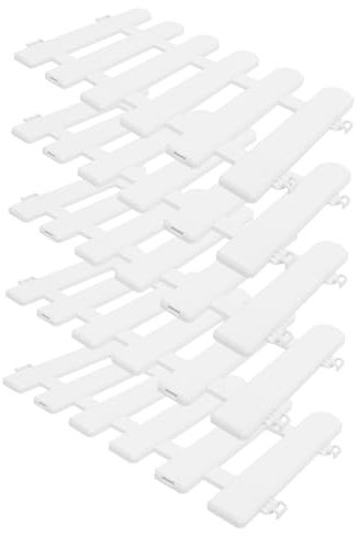 BESPORTBLE Clôture De Jardin Décorative En Pvc Blanche 5 Pièces Pour Intérieur Et Extérieur Clôture à Piquets Flexible Adaptée à La Décoration De Jardin De Fées