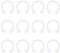Besyvvin Plastik Hufeisen Piercing Nase Septum Lippe Helix Tragus Ring 1,2mm Flexibeler Kunststoff Nasenring Lippenpiercing 8mm