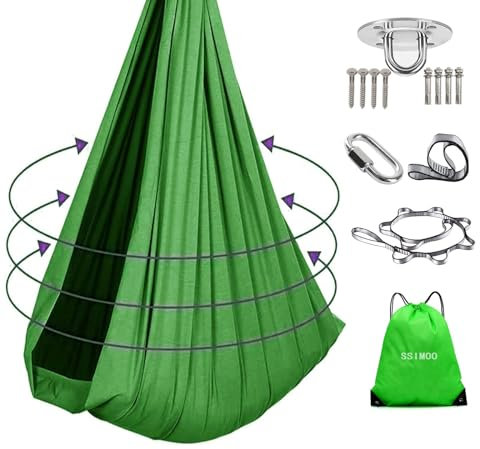 SSIMOO Sensorische Ganzkörper-Kompressionssocke Für ADHS, Autisten Und Sensorische Integration – Fördert Ruhe Und Komfort (Color : Green, Size : 100x280CM/39x110in)