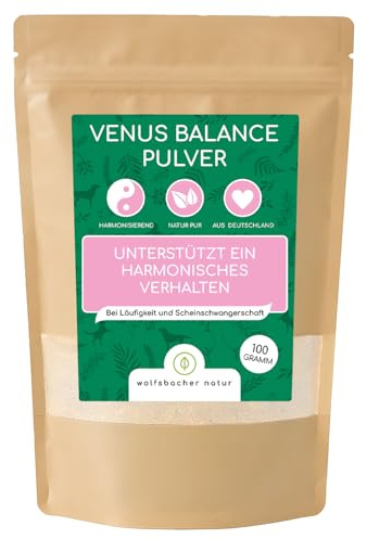 Venus Balance Pulver für Hündinnen – Natürliche Unterstützung bei Läufigkeit & Scheinschwangerschaft – Mit Mönchspfeffer & Himbeerblättern – Für hormonelles Gleichgewicht