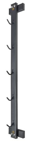 BLUSLM Wall Mounted Lat Pulldown Bar Organizer, Compact Rectangular Frame, Black Steel, Gym Accessory Rack, Cable Attachment Rack