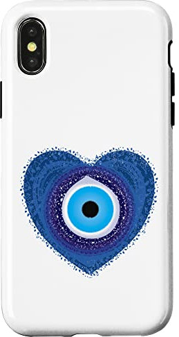 Evil Eye Protect Against Evil Greek Heart of Love Case for iPhone X/XS
