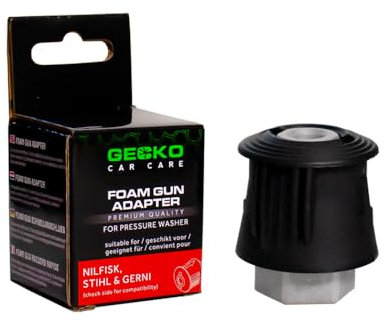 Gecko Adapter M22/14MM kompatibel mit: Nilfisk/Stihl/Gerni, Schwarz
