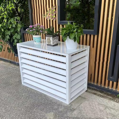 Privacy Screen for Outdoor Use Protective Grilles for Air Conditioners and Heat Pumps All-Weather Central Air Conditioning Protective Cover Made of Aluminium for Outdoor Units (Co