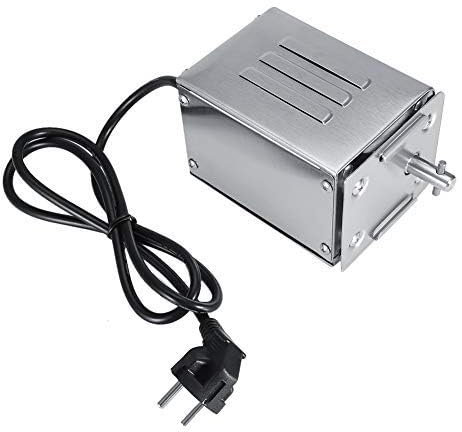 Longzhuo Girarrosto per Barbecue Motore della, Acciaio Inossidabile Arrosticini Griglia Motor, Motore Girarrosto 220v, Carico 50-70 kgF, Adatto Girarrosto, Girarrosto Elettrico(Spina Europea 220V)