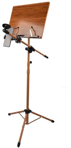 NILoykg& Dirigenten-Notenständer, zusammenklappbarer Notenständer/Notenorganizer aus Holz, höhenverstellbar für Verschiedene Aufführungsszenen,G