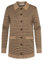 GRACE KARIN Herbst- und Winter-Retro-Pullover mit Knopfleiste Farbblock-Streifen, Strickjacke Schoßkrawatte und Taschen Khaki L