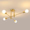 Comely Deckenleuchte Vintage, 4 Flammig E27 Deckenlampe Industrie, 180° Drehbarer Gold Sputnik Kronleuchter für Wohnzimmer Esszimmer Schlafzimmer Flur, Durchmesser 72CM