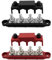 2 Stück 12V-48V DC Sammelschienen Verteilerblock 250A BusBar Box mit 4 x M8 Klemmenbolzen Hochleistungsmodul, Stromverteilungsblock Erdungsstrom für RV Boat Yacht(Schwarz Rot)