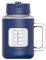 Michelino Outdoor - Glastrinkflasche 1500ml Dunkelblau - Auslaufsicherer Glaskrug mit Griff-BPA-frei - Große Öffnung für einfaches Befüllen & Reinigen - Stoßsichere Gummihülle - Hochwertig