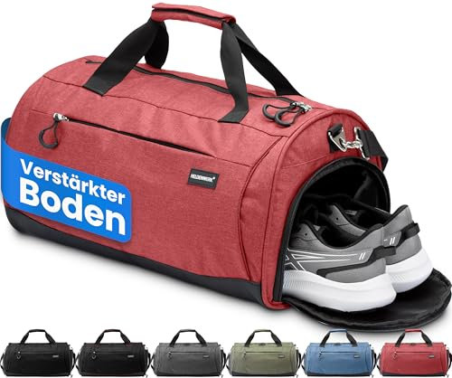 Heldenwerk® Sporttasche & Reisetasche für Damen und Herren klein I Trainingstasche mit Schuhfach und Nassfach I ideal als Reisetasche Handgepäck, Gym Bag, Fitness Tasche, Trainings Tasche, Sport Bag