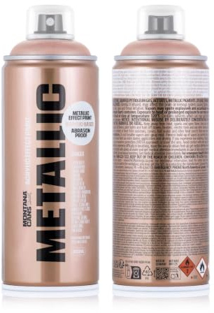 Montana Metallic Spray 400ml - Brillante Effektlack‑Sprühfarbe für zahlreiche Oberflächen - (Rose Metallic EMC3110)