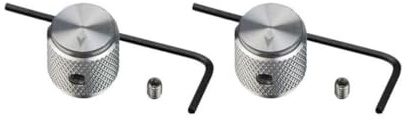 2 Satz Gitarrenknöpfe aus Metall für Lautstärke und Klang, Silber | Zinklegierung, Federintegriert, Einfache Montage, Passend für Bass und E-Gitarrenplatinen, Leichtes Zubehör Musikliebhaber