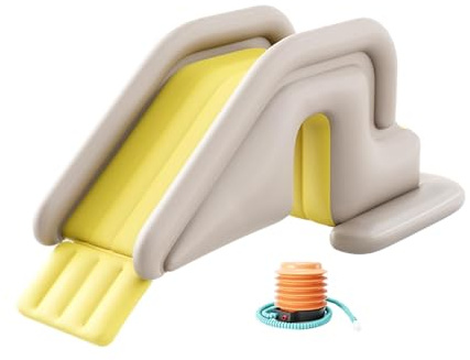 FytStycale Toboggan Gonflable, Toboggan Portable et élargi pour Piscines, Gris