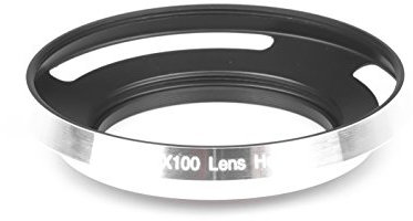 Gegenlichtblende LH-43LX100 kompatibel mit Panasonic LX100 kompatibel mit Leica D-LUX Sonnenblende Silber LH-43 Silber