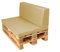 TexDeko Palettenkissen mit Rückenlehne wasserabweisend 2TLG Palettensofa, Palettenpolster (120x80x12cm) Kissen für Europalette Indoor Outdoor (Sand/Beige)