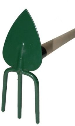 AGROHIT Hacke Dopellhacke Gartenhacke Grubber Kralle Harke Herz mit Stiel 80 cm