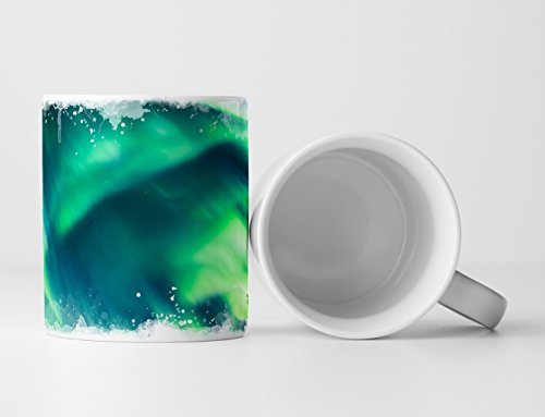 Eau Zone Fotokunst Tasse Geschenk Naturfotografie – Fantastisches Nordlicht