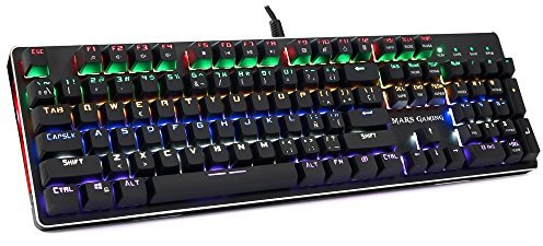 Mars Gaming MK4B, Tastiera Meccanica Switch Rosso, Retroilluminazione, Antighosting, IT, Nero