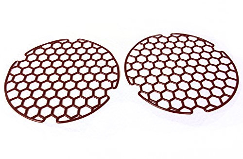 K&B Vertrieb Spülbecken Einlage rund weich 28cm 2 Stück Spülbeckeneinlage Spüleinlage Spülbeckenmatte Spüle Einlage Gitter 058 (braun)