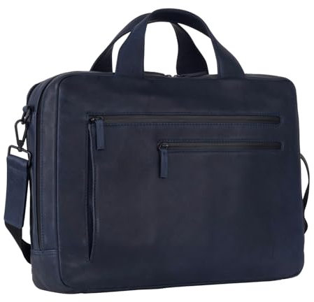 Leonhard Heyden Den Haag Briefbag 2 Compartment Blue