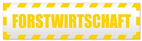 Kiwistar - Autoaufkleber - Forstwirtschaft gestreift - Hinweis Aufkleber Sticker für Auto, Kfz, Fahrrad, PKW, LKW