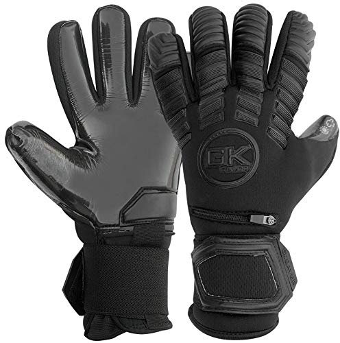 GK Saver Fußball-Torwarthandschuhe Protech Series Professionelle Torwarthandschuhe Größe 6 bis 11 Fußball-GK-Handschuhe (YES Savefingers NO Personalization, Size 7)