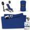 PEAQUE Fitness-Handtuch mit Reißverschlusstasche | Mikrofaser mit Frottee-Struktur | Sport-Handtuch für Fitnessstudio und Gym | weich, schnelltrocknend (Navy-Blau, 120 x 50 cm)