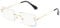 Long Keeper Rimless Rectangle Clear Glasses UV400 Protection Antiglare Fashion Frameless Square Glasses for Women Men (Gold Clear)