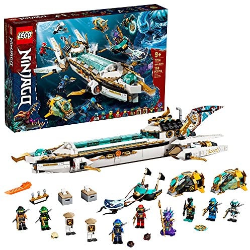 Lego 71756 Ninjago Wassersegler, U-Boot Spielzeug für Jungen und Mädchen ab 9 Jahre, Set mit 10 Ninja Mini Figuren