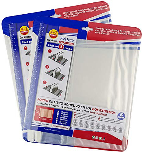 10 Buchumschlag 29,5x55cm selbstklebend und verstellbar transparent, 10 Stück Buchhülle,Heft-Hüllen einfach und bequem zu bedienen