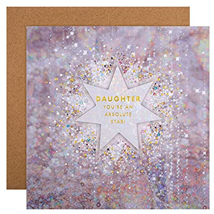 Hallmark Weihnachtskarte für Tochter – Modernes Folienstern-Design
