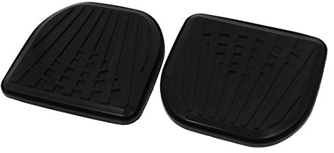 Ruilogod Silikon-Roller-Swing-Car Pedale Schwarz 15.5cm x 14.5cm x 1 cm 2 Stück