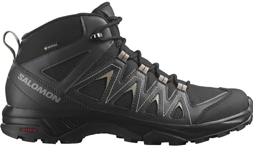 Salomon X Braze Mid Gore-Tex Wasserdichte Herren Outdoorschuhe, Outdoor-bereit, Sportliches Design, Vielseitiger Einsatz, Black, 45 1/3 EU