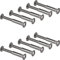 Gedotec Möbelschrauben M6 | 100 Stück - Hülsenschrauben | Verbinder Stahl vernickelt | Holzdicke 36-46 mm | Möbelverbinder Schrankverbinder Kreuzschlitz PZ2 und Flachklinge | Schrauben + Hülsenmutter