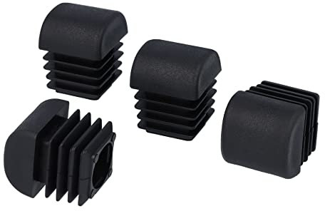 GLEITGUT 4 x Lamellenstopfen eckig mit abgerundeten Ecken Stopfen für schräge Stuhlbeine (25 x 25 mm)