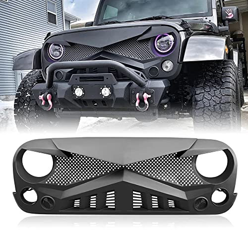 HFDHD Griglie Anteriori e Griglie Radiatori Radiatore, per Jeep Wrangler JK JKU 2007-2018 Modificato Accessori