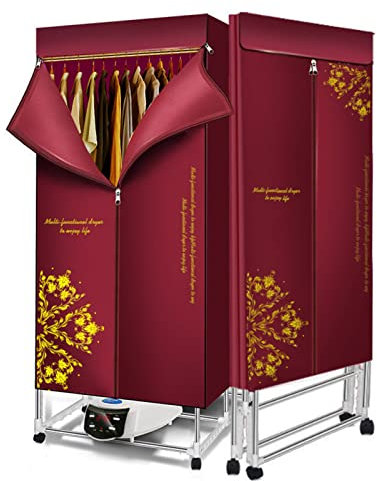 Stendibiancheria riscaldato Elettrico 1500w Asciugatrice Pieghevole Asciugatrice per Interni, carico 16 kg, Acciaio Inossidabile a Doppio Strato ad Alta efficienza energetica, per Appartamento,