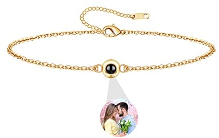 ASD Jewerly Personalisiertes Armband mit Bild innen, Bild Armband personalisiertes Foto, Foto-Armband angepasstes Bild für Frauen/Männer Geburtstag für Paar/bester Freund/Tier