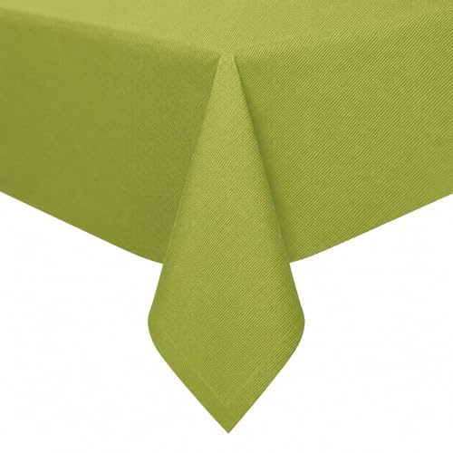 Tischdecke Outdoor Wetterfest - Gartentischdecke wetterfest mit Lotuseffekt - Abwaschbare Tischdecke für Garten Gartentisch (Grün, 130x160cm Rechteckig)