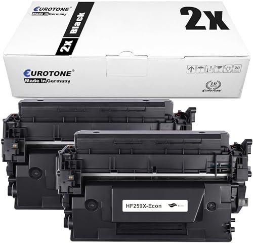 Eurotone 2X Toner für HP Laserjet Pro M304 M404 428Series ersetzt 259X 59X Black Schwarz mit ca. 10.000 Seiten [MIT CHIP UND FÜLLSTANDSANZEIGE]