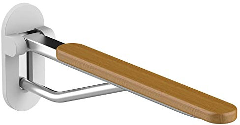 Heuffe Haltegriff Toilette Klappbar,Wandstützgriff Wc ,Toilettengriff,Behinderte Aufstehhilfe ,Stützgriff für Senioren(Holz 70cm)