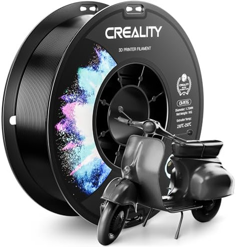 CREALITY PETG-Filament, 1,75 mm, 3D-Drucker-Filament, 1 kg sauber gewickelte Spule, Maßgenauigkeit ± 0,03 mm, 2024 neueste Charge, passend für Ender, Bambu Lab, Anycubic, ELEGOO FDM-Drucker, Schwarz
