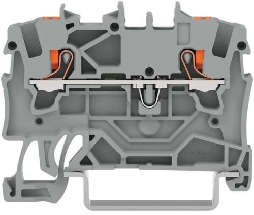 WAGO 2201-1201 Durchgangsklemme 4.20mm Push-In-Klemme Grau 100St.