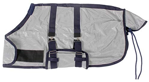 NETPROSHOP Fohlen Fliegendecke mit Schweiflatz Fohlenfliegendecke grau Gr. 65 und 80